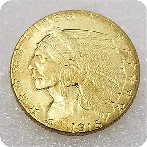 Исклучителна Монети Американски Златник 1915-Стр 5 5   Злато Индискиот Половина Монета Комеморативна Монета Сребрен Долар Монета