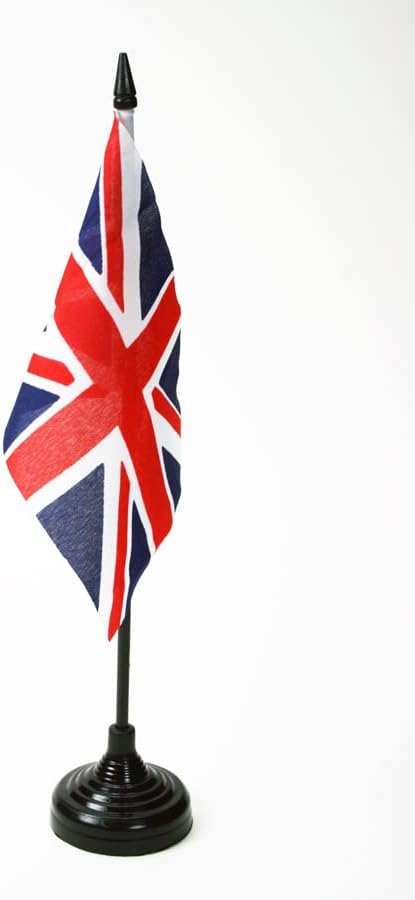 Знаме На Табелата На Аз Обединетото Кралство 4 х 6 - Велика британија - Британско - Англиско Биро знаме 15 х 10 см-Црн Пластичен