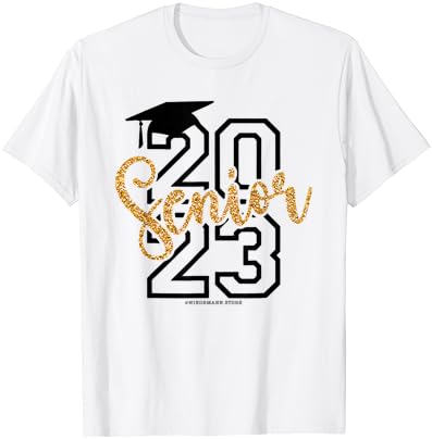 Сениор 2023 Класа на кошула од 2023 година маица за дипломирање за дипломирање