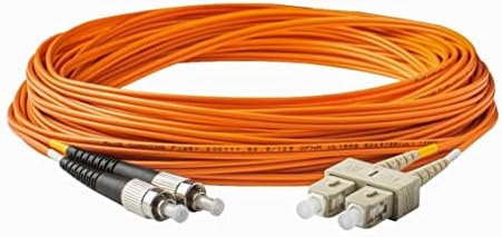 SpeedyFibertx - 6 -пакет 0,50 метар мултимод OM1 дуплекс FC до SC Fiber Patch Cable, Corning OM1 62.5/125 Оптички влакна, портокалова кревач