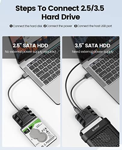 ОРИКО 2.5 Хард Диск Комплет Пренослив Хард Диск Адаптер Конвертор Кабел за 2.5/3.5 Инчен Хард Диск SSD HDD