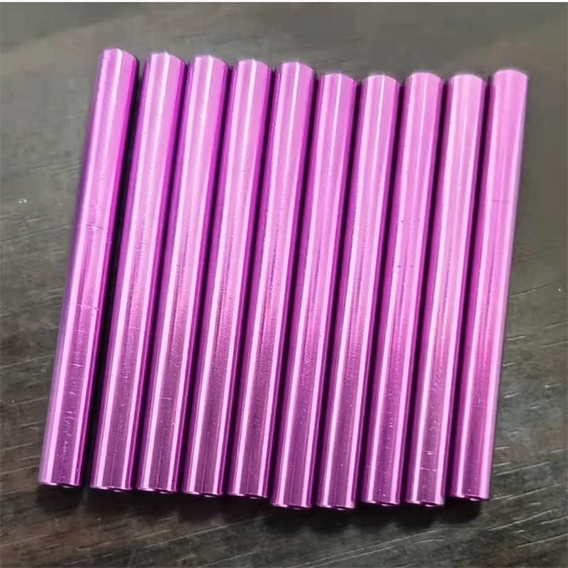10pcs/многу Виолетова боја на алуминиумски колони во боја на растојание M3X10/15/20/25/30/35/45/45/55/55/65/65/77/75/80/85/90/95/10