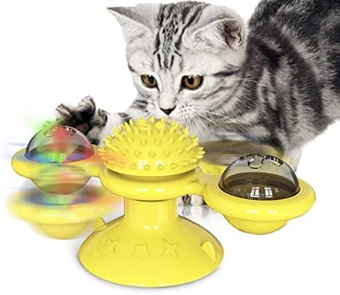 NC мултифункционална мачка за гребење на мачки играчки вртејќи ветерница за ветерници за ветерници за мачки играчки моларни