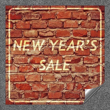 CGSignLab | Новогодишна продажба-Ghost ared brick Тешка индустриска само-лепенка за алуминиумски wallидови | 36 x36