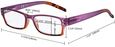 Чесблу Дами Разновидни Бои Очила За Читање 4 Пакет Со Пролетна Шарка За Жени Што Читаат