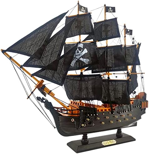 Науутимал црниот бисер дрвен пиратски брод модел 20 Преграден карибите на наутички едриличар