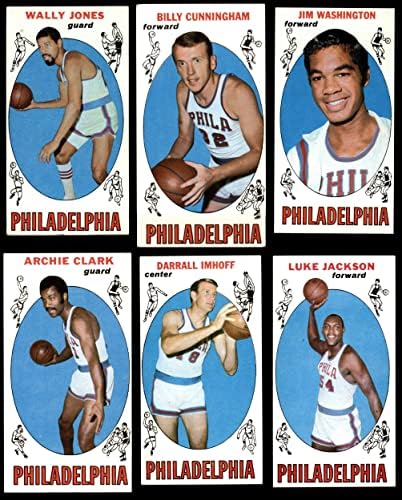 1969-70 Topps Philadelphia 76ers тим постави Филаделфија 76ers VG/EX+ 76ers