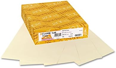 Paper Neenah Paper 06551 Classic Laid Prief Paper, 24lb, 8 1/2 x 11, баронијален слонова коска, 500 листови