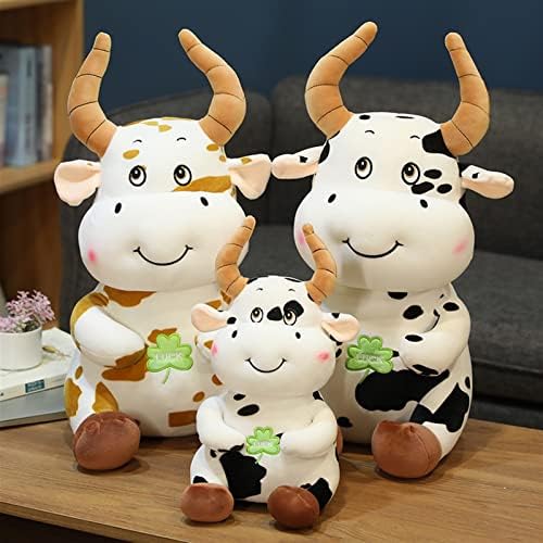 Гајуни симпатична кадифен крава играчка полнета мека животинска говеда перница крава мека кукла деца играчки