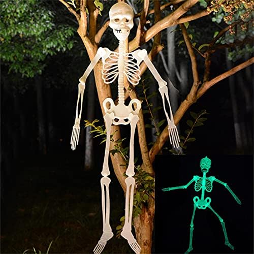 Yayiya 6dl342 Ноќта на вештерките на черепот за забави Декор виси декорација светлечки човечки скелет на отворено