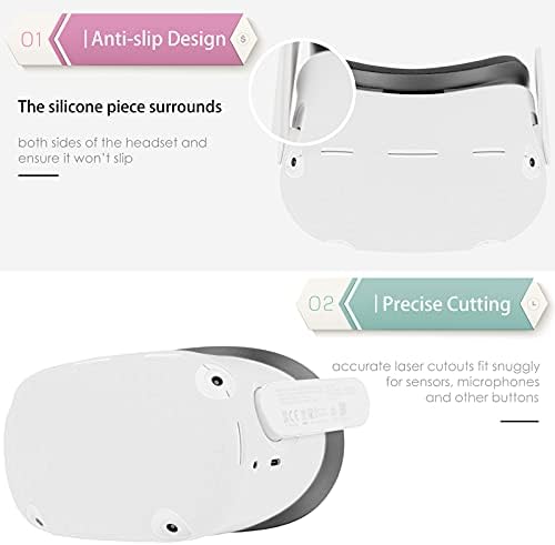 Заштитна обвивка за обвивка за потрага 2 додатоци на Oculus VR силиконски кожа предниот заштитен аспиратор комплет против прашина