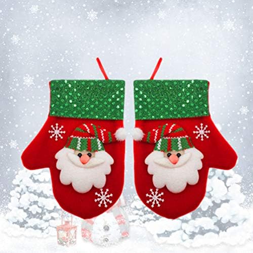 Среќни украси за природни украси за Божиќни садови за садови Декоративни држачи за прибор за јадење за кеси за Божиќни дрвја