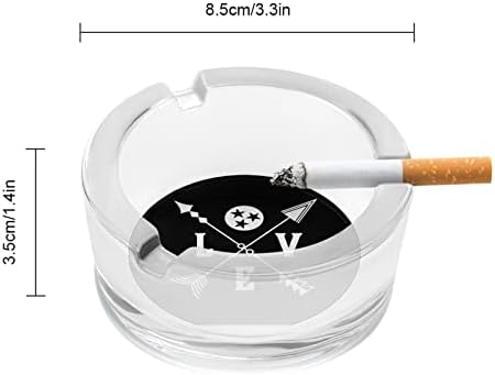 Тенеси Тристар starубовни стрели стакло пепелници тркалезни цигари држач за фиока за пепел