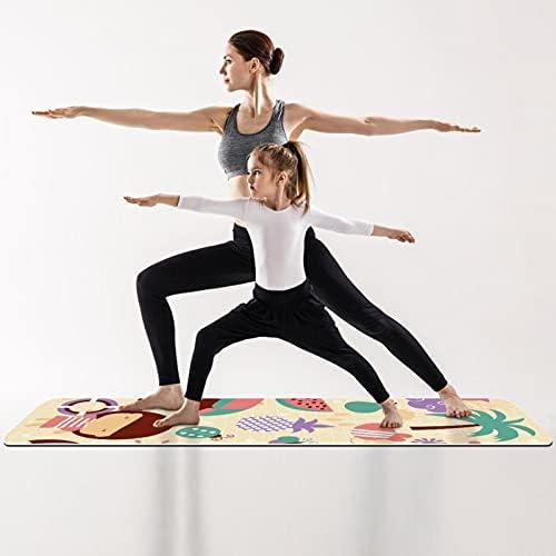 6мм Екстра густа јога мат, летен елемент шема-01 печати еко-пријателски вежби за вежбање душеци пилатес мат со јога, тренингот, основно