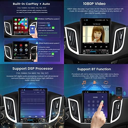 Fbkphss Android11 Автомобил Стерео Радио Sat NAV ЗА VW-Tiguan 2010- GPS Навигација 9.7 Инчен Екран На Допир Главата Единица, Bluetooth,
