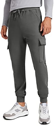Панталони за џогери за мажи CRZ Јога - 29 Памук лесен лесен салон за атлетски тренинзи со џебови со џебови