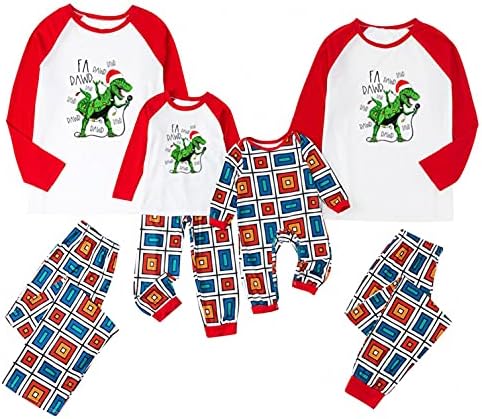 XBKPLO Christmas PJ, семејни пижами што одговараат на божиќни облека парови Подарок родител-дете PJS облека за Божиќ Божиќ