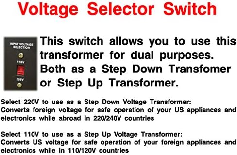Simran Sym-1000 Deluxe 1000 вати чекор напред и чекор надолу на напон трансформаторот за AC 110V / 220V / 240V за континуирана