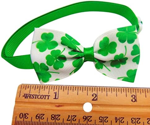 Ирски миленичиња лак за врзување прилагодлива мода за мали кучиња во зелена боја со дизајнот на шамарот „Свети Патрикс“