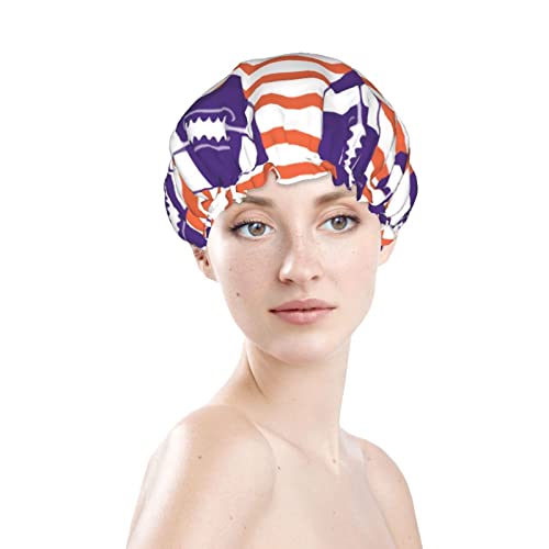 Womenените што можат да се користат затегнати полите на косата, американски колеџ Фудбал Фудбал Виолетова портокалова двојни слоеви
