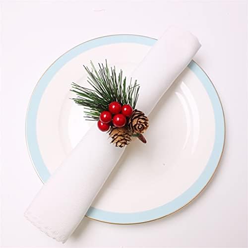 Ganfanren 10 парчиња украси за Божиќни маса, DIY Pine Cone Bells Sells Cedar Balkkink токи украси за свадби