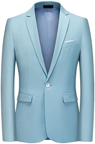 Maiyifu-GJ мажи тенок вклопување дневно блејзер едно копче лаптем тенок фит деловна јакна цврста случајна формална венчаница спортски палто