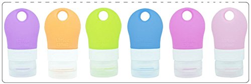 Зумзуп шишиња за патувања поставени 3 пакувања силиконски козметички воздушни патувања практики за мултифункционално шише тоалети комплети течни
