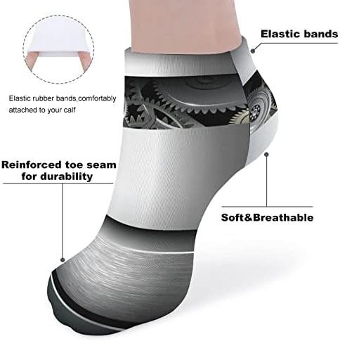 Технолошки запчаници роботска иднина имагинација Смешно трчање чорапи за глуждот Атлетски чорапи без шоу за мажите жени