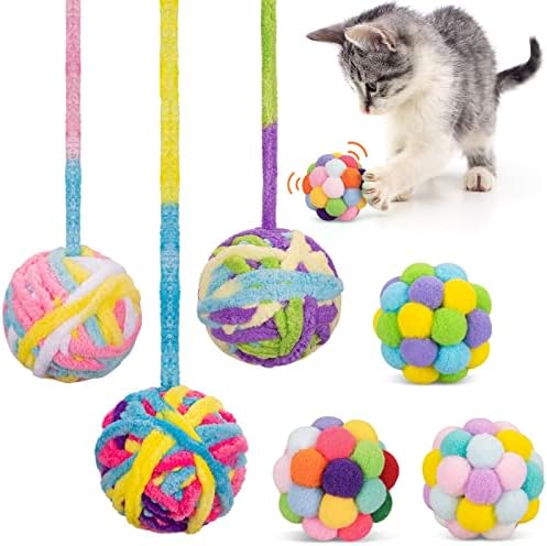 Retro Shaw 9 пакет мачки играчки за мачки во затворен простор, играчки за стапчиња за мачки со топчиња со мачки и пролет на мачки