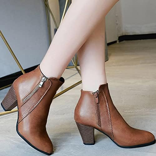 Чизми за жени есен зимски нови женски кратки чизми странични патенти цврсти бои со ниски потпетици чизми на отворено одење