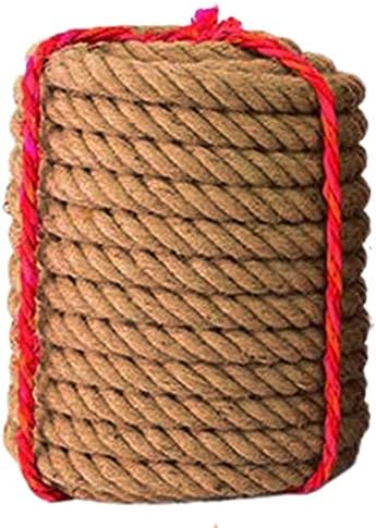 Jute Rope 14/16/18/20/22mm тешка должност искривена природна јаже за коноп за градинарски мачки гребење јаже DIY уметнички идеи за украсување
