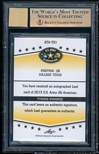 Tyrone Swoopes Roopie 2013 Leaf Metal Draft Army All-American Bowl #TS BGS 9,5