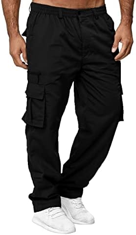 Карго панталони за мажи кои се обидени џогери Атлетски панталони лабави се вклопуваат пешачки панталони на отворено облечени во