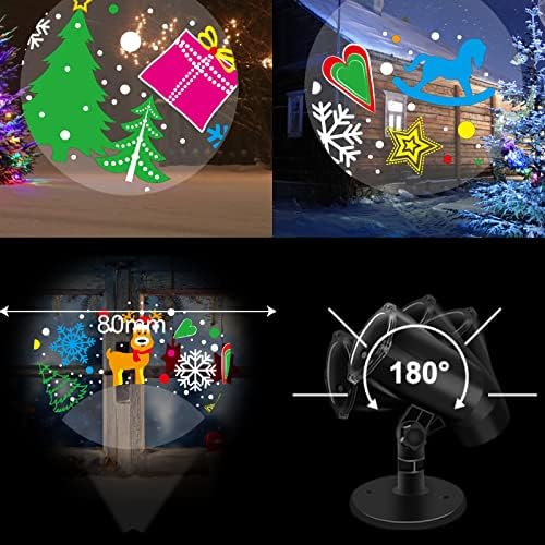 Божиќни проектори Светла со Дедо Мраз, слики од снегулки, приклучоци и играат празник за одмор, светло, проектор за одмор во областа