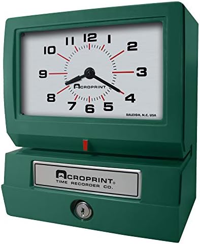 Acroprint 150QR4 Тешки автоматски рекордер за време, печати месец, датум, час и време на часовникот