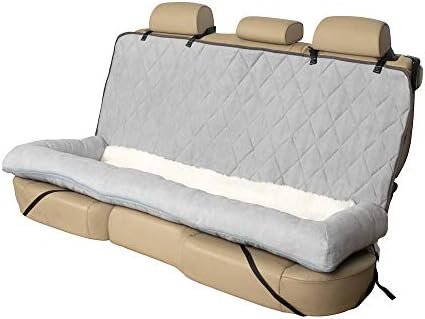 PetSafe Среќен кревет за возење со автомобили - Најдобро за седишта во клупата - одговара на автомобили, камиони, минибуси и SUV - удобно и машинско