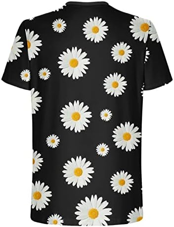Машки графички маици цвеќиња симпатични модни кошули обични екипаж вратот маичка лето краток ракав меки удобни врвови
