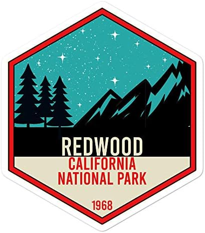 Редвуд, Национален парк на налепница за налепница во Калифорнија, декларатор 3 '' до 5,5 ''