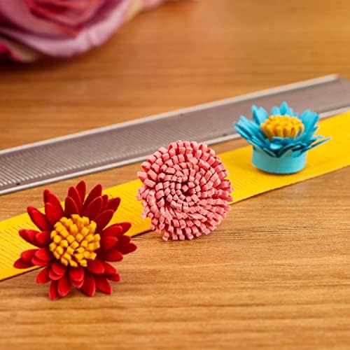 Baofali 10 парчиња/постави 3D Rollded цвеќиња со 4 алатки за пилинг на хартија, цвеќиња со ливчиња со ливчиња за правење картички