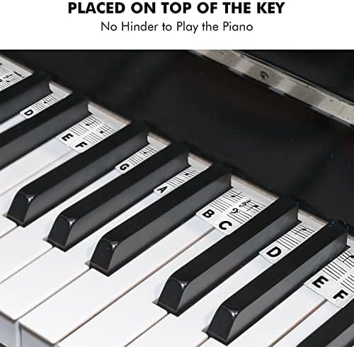 Отстранливи етикети со тастатура за пијано, етикети за пијано, силиконски ленти со силиконски ленти 88-клучни пијано музички белешки