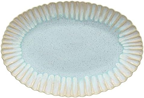 Керамички камења Касафина 16 '' Овална плочка - Колекција Мајорка, морско сино | Микробранова, машина за миење садови, безбеден
