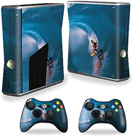 Mothyskins Кожата Компатибилен Со Microsoft Xbox 360 S Тенок + 2 Контролор Кожи заврши Налепница Кожи Сурфер