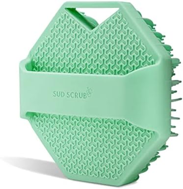 SUD SCRUB® антимикробно силиконско тело чистач, ексфолирачки чистач на телото за чувствителна кожа, еколошки чистач за туширање за тело,