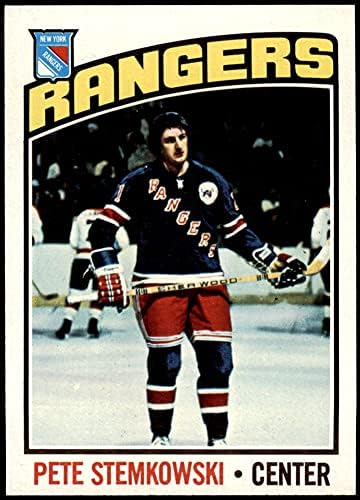 1976 Топпс 166 Пит Стемковски Newујорк Ренџерс-хокеј НМ/МТ Ренџерс-хокеј