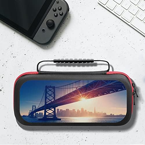 Осветлен Sany Francisco Skyline Case Case Case Protective Cover Hard Shell Travel Tapt Table Portable Game Card Tagn за прекинувач