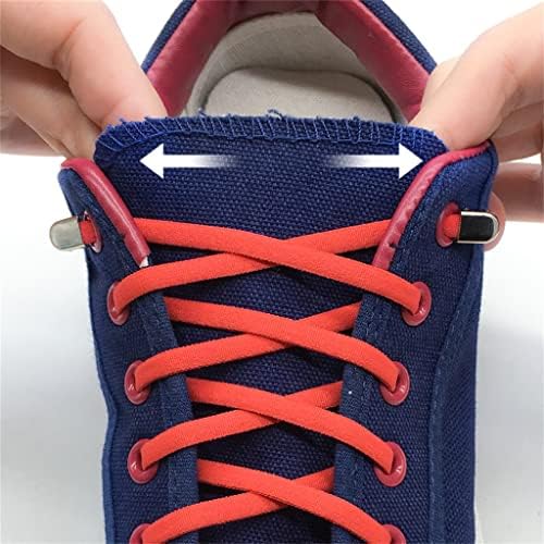 TBIIEXFL метална заклучување Еластична цврста боја креативна машка женска женска брза мрзлива еластична чевли со сите натпревари (боја: