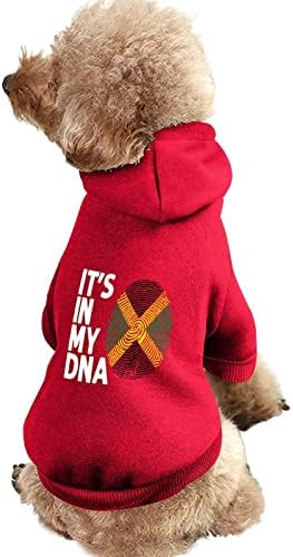 Тоа е во мојата ДНК Јамајка знаме кучиња Худи пуловер, џемпер за облека за миленичиња, облечени облеки на облеки за кучиња и мачки