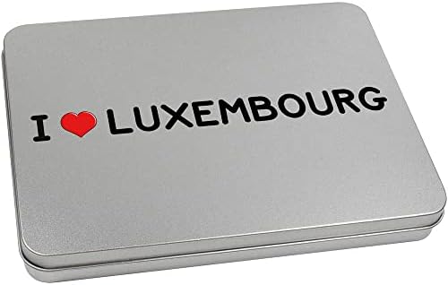 Азиеда 170мм „Јас го сакам Луксембург“ метална кутија со калај/складирање