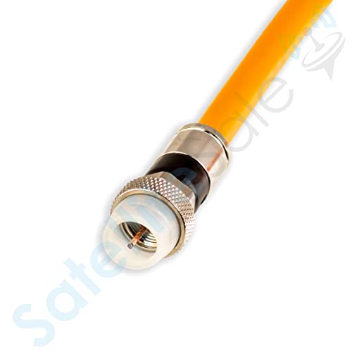 Satellitesale Outdoor RG6 Coaxial 1800 MHz Подвлечен погреб Поплавен кабел Универзална жица полиетилен портокалова кабел 100 стапки