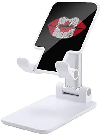 Канада знаме за кармин усни смешни преклопни десктоп мобилен телефон, преносни прилагодливи додатоци за биро